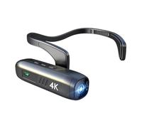 MZMZM Videocamera indossabile con telecamera montata sulla testa 4K/30FPS, obiettivo grandangolare da 120°, anti-vibrazione, batteria integrata, controllo tramite APP