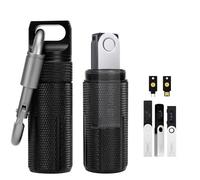 MZONGZI Custodia in lega di alluminio, compatibile con Ledger Nano X/S Plus, impermeabile e resistente agli urti, archiviazione USB, custodia sicura per portafoglio a freddo Cryptocurrency (confezione