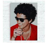 MZOwallpaper Poster Quadro Su Tela Con Il Cantante Rock Bruno Mars Per Soggiorno Camera Da Letto E Arredamento Di Casa 50 * 70 Cm Senza Cornice