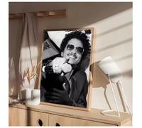 MZOwallpaper Poster Quadro Su Tela Con Il Cantante Rock Bruno Mars Per Soggiorno Camera Da Letto E Arredamento Di Casa 50 * 70 Cm Senza Cornice