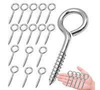 MZOYOURO 16 ganci a occhiello a vite, in acciaio inox, resistenti, resistenti alla ruggine e alla corrosione, per appendere, fissaggi, applicazioni pesanti