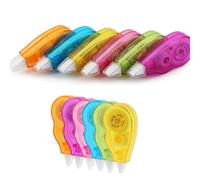 MZOYOURO Set di 12 rulli correttivi, 4 m x 5 mm, con tappo protettivo, per oggetti scolastici, correttori per finestre, ideali per l'ufficio, la casa o la scuola