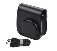 MZPOZB Borsa Per Fotocamera Supporto for custodia for fotocamera istantanea portatile PU. Cinturino con tracolla compatibile Borsa Fotografica (Color : Black)