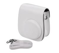 MZPOZB Borsa Per Fotocamera Supporto for custodia for fotocamera istantanea portatile PU. Cinturino con tracolla compatibile Borsa Fotografica (Color : White)