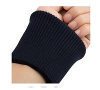 MZPOZB Coppia di polsini elastici a costine in maglia, per abbigliamento, giacca, cappotto, in cotone elastico spesso, 1 paio di polsini elastici a costine da 9 cm di larghezza, Blu scuro, Taglia