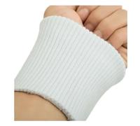 MZPOZB Coppia di polsini elastici a costine in maglia, per abbigliamento, giacca, cappotto, in cotone elastico spesso, 1 paio di polsini elastici a costine da 9 cm di larghezza, bianco, Taglia unica