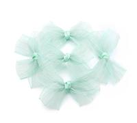 MZPOZB Fiocchi di Nastro di Grandi Dimensioni in Poliestere, Pizzo, Raso, Fiocco, Fiore, for Fai da Te, forcina for Capelli, Regalo, Decorazione for Matrimonio(Green,20pcs)