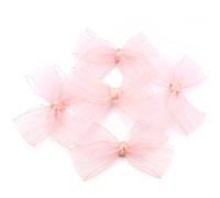 MZPOZB Fiocchi di Nastro di Grandi Dimensioni in Poliestere, Pizzo, Raso, Fiocco, Fiore, for Fai da Te, forcina for Capelli, Regalo, Decorazione for Matrimonio(Pink,10pcs)