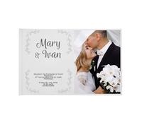 MZPOZB Libro degli Ospiti Personalizzato for Regalo di Nozze, Album Fotografico con Messaggio Nobile Bianco, Semplice ed Elegante, ricordo Firma(Color-07,Vertical Version)