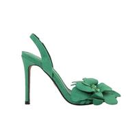 MZPOZB Sandali A Fiori Fiore Tacchi Alti Donna Eleganti Sandali Moda Punta Aperta in Cristallo Scarpe da Sera for Festa di Nozze(Green 9CM,39)