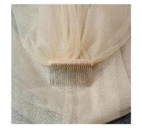 MZPOZB Velo da Sposa Veli da Sposa Scintillanti Lungo Velo da Sposa Dorato da Sposa Filato colorato con Paillettes Velo Ai Glutei(Champagne,75cm)