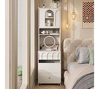 MZQMK Set da toletta Bianco, Set da toeletta for Trucco, toletta con Specchio e cassetti, Tavolo da Trucco 3 modalità di Illuminazione (Size : 60cm)