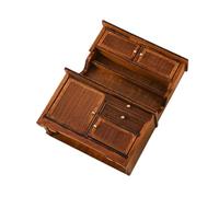 MZRAN 1/12 Scala Credenza In Miniatura Con Funzionale Porta E Cassetto Simulazione Case Delle Bambole Mobili Per Scene Realistiche Decori Casa Delle Bambole Accessori