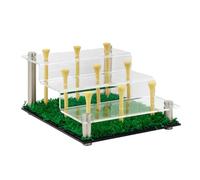 MZRAN 1 & periodo; Moderno banco di visualizzazione: Acrilico a più livelli W/Base di erba realistica tiene 9 S Pallina da golf Espositore Scaffale per Club
