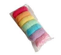 MZRAN 7 pz/confezione arcobaleno di colore caramella asciugamano scrunchies Stronge elastico grandi cravatte per capelli corde donne ragazze coreano dolce addensare coda di cavallo titolare