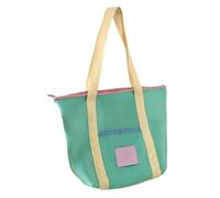 MZRAN Borsa a rete pieghevole portatile con design traspirante borsa a tracolla borsa casual per spiaggia, viaggi, palestra, viaggi e shopping, spalla pieghevole casual per uso quotidiano, Verde, One