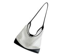 MZRAN Borsa a tracolla alla moda di grande capacità scava fuori modello leggero borsa ascellare per uso quotidiano ufficio scava fuori borsa ascellare, bianco, One Size