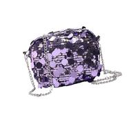 MZRAN Borsa a tracolla compatta ed elegante da sera con paillettes scintillanti delicata tracolla a catena per donna borsa alla moda, A, One Size