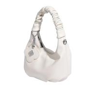 MZRAN Borsa a tracolla da donna con cinghie rimovibili, in pelle PU, pochette con chiusura a cerniera, bianco