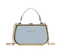 MZRAN Borsa a tracolla da donna in pelle PU borsa a tracolla piccola scatola color caramella crossbody donna pendolarismo donna scatola color caramella catena a tracolla in pelle PU, Blu, One Size
