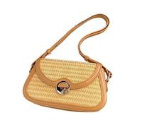 MZRAN Borsa a tracolla retrò da donna in paglia borsa da spiaggia ascella intrecciata a mano borsa a tracolla per viaggi vacanze donna tracolla retrò paglia spiaggia moda spalla borsa intrecciata a