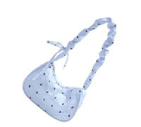 MZRAN Borsa casual alla moda borsa a mano con fiocchi unici accento design spazioso spalla comoda essenziale piccola spalla, Blu, One Size