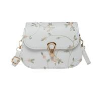 MZRAN Borsa da donna alla moda piccola quadrata cinese Stylses spalla pizzo fiore Crossbody per tutti i giorni donna moda spalla pizzo fiore Crossbody piccolo quadrato, bianco, One Size