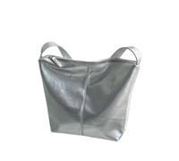 MZRAN Borsa da donna Borsa a tracolla in pelle PU Ascella estetica Borsa di grande capacità All-matching Ascella Moda ascellare per le donne Borsa a tracolla in pelle PU Shopping Incontri, Argento