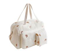 MZRAN Borsa portatile per pannolini da ricamo con scomparto multifunzionale per gite quotidiane e viaggi brevi borsa per pannolini per bambini di grande capacità, B