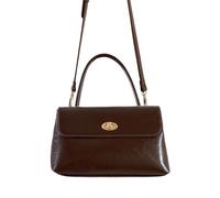 MZRAN Borse da donna, borsa a tracolla da donna vintage in pelle PU con manico superiore e chiusura girevole semplice