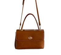 MZRAN Borse da donna, borsa a tracolla da donna vintage in pelle PU con manico superiore e chiusura girevole semplice