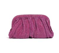 MZRAN Borse da donna, borsa da donna con strass, borsa da sera per feste di nozze, borsa da sera per banchetti cocktail borse a tracolla a pieghe pochette, Magenta