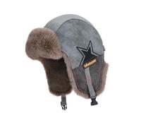 MZRAN Cappello invernale ispessito termico con paraorecchie per uomo donna freddo antivento poliestere sci all'aperto pendolarismo antivento termico copertura auricolare cappello, Grigio chiaro