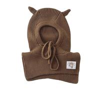 MZRAN Cappello multifunzionale per bambini con copertura del viso modificabile Piano di tessitura isolato per ragazzi femmine 1 5 età accessori invernali cappello sciarpa set, Colore: caramello