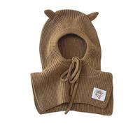 MZRAN Cappello multifunzionale per bambini con copertura del viso modificabile Piano di tessitura isolato per ragazzi femmine 1 5 età accessori invernali cappello sciarpa set, cachi, Taglia unica