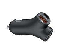 MZRAN Caricabatteria da auto rapido da 48 W Layout a 4 slot Due USB Tipo C Uscita ad alta corrente per ricarica simultanea Dispositivo Multiplo Caricabatteria da auto Compatibilità