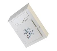 MZRAN Cassetta delle lettere in metallo vintage con motivi di uccelli Design resistente alle intemperie costruzione in ferro grande capacità per esterni casa giardino vintage cassetta postale in