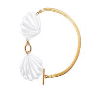 MZRAN Cavigliera alla moda a forma di conchiglia, alla moda, regolabile, con catena per piedi e caviglia, struttura in ferro per piedi da donna