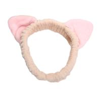 MZRAN Cerchietto per capelli con orecchie di gatto in peluche per donne e ragazze, maschera per lavare il viso, applicare fascia per capelli per festival musicali, feste
