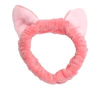 MZRAN Cerchietto per capelli con orecchie di gatto in peluche per donne e ragazze, maschera per lavare il viso, applicare fascia per capelli per festival musicali, feste
