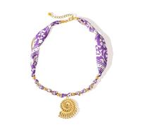 MZRAN Collana con ciondolo a forma di mare, in acciaio inox, alla moda, accessorio per collo a catena alla clavicola, accessorio per donne e sciarpe, Misura unica, come descritto, come descritto