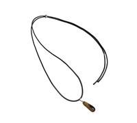 MZRAN Collana con ciondolo con pietre preziose naturali, lunghezza regolabile, corda nera, catena lunga per maglione elegante da indossare tutti i giorni