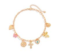 MZRAN Collana da donna con ciondolo in oro alla moda con stelle marine oceaniche e stile surfista 14 carati per uso quotidiano