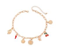 MZRAN Collana da donna con ciondolo in oro alla moda con stelle marine oceaniche e stile surfista 14 carati per uso quotidiano