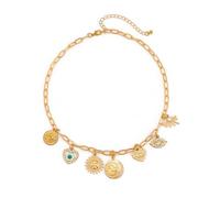 MZRAN Collana da donna con ciondolo in oro alla moda con stelle marine oceaniche e stile surfista 14 carati per uso quotidiano