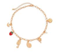 MZRAN Collana da donna con ciondolo in oro alla moda con stelle marine oceaniche e stile surfista 14 carati per uso quotidiano