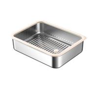 MZRAN Contenitore per alimenti in acciaio inossidabile 304 Scatola Bentos antiruggine Scatola per il pranzo isolata di grande capacità per ufficio scuola all'aperto contenitore per il pranzo in