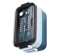 MZRAN Contenitore per il pranzo a doppio strato resistente alle fuoriuscite Vaso per alimenti isolato in acciaio antiruggine Manico ergonomico per pendolari da campeggio Vaso per alimenti in acciaio