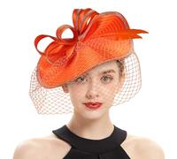 MZRAN Copricapo per capelli in poliestere, stile vintage, elegante, nero, per feste e matrimoni