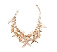 MZRAN Delicato per catene di design a conchiglia, catena da polso regolabile gioielli novità ciondolo catene in lega per braccialetti Girlfri per uomo